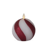 Candy Cane Round Candle