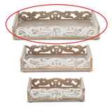 Lg Wood Scrolled Tray