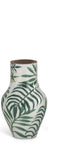 Med Enameled Tropical Leaf Vase