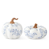 Oval B&W Ceramic Pumpkin