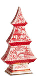 9" Med Red Chinoiseries Tree