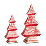 6.5" Sm Red Chinoiseries Tree