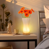 White Flower Vase Lamp