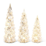 Lg Silver LED Glass Tree