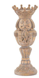 Lg Washed Brown Nutcracker Stand