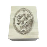 Horse Scrimshaw Bone Box