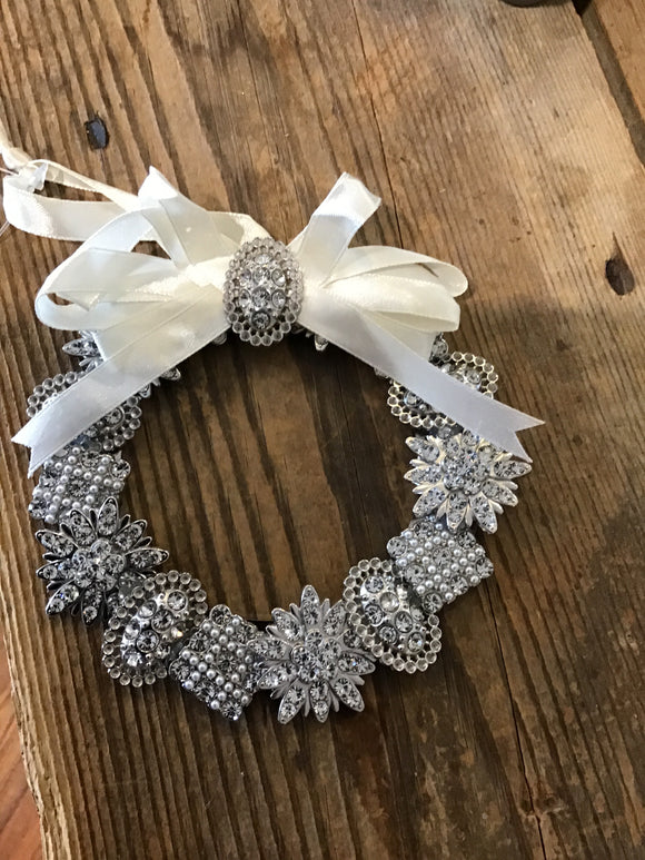 Silver Brooch Wreath