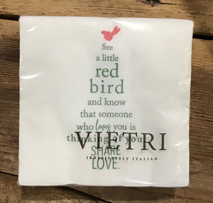 Napkins cocktail Red bird