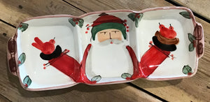 Three part server Santa