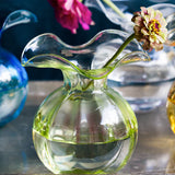 Green Glass Bud Vase