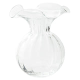Hibiscus Lg Fluted Vase Clear