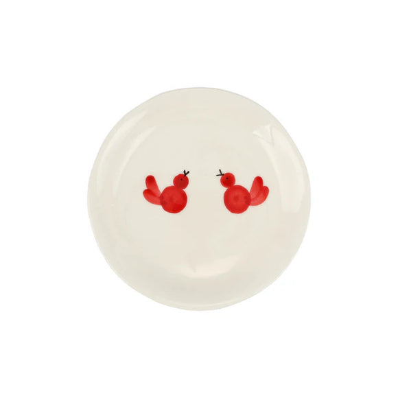 Vietri Red Bird Plate