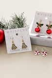 Glitzy Gold Tree Earrings