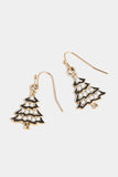 Glitzy Gold Tree Earrings