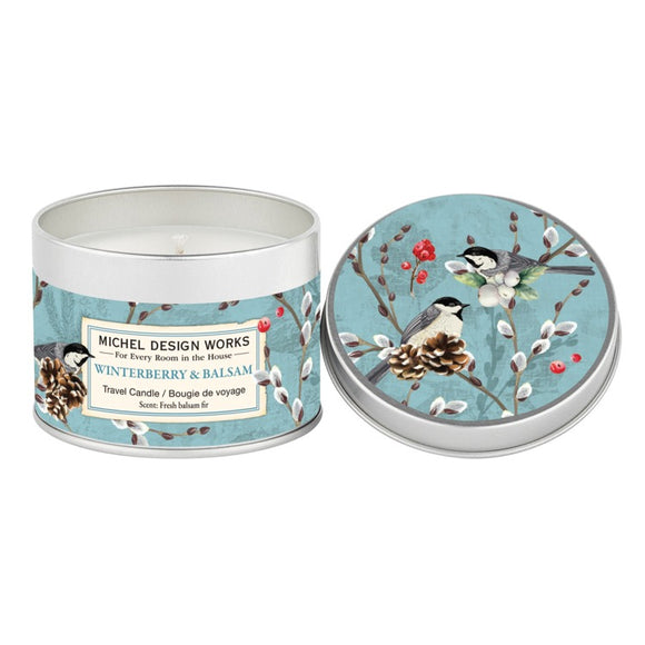 Winterberry & Balsam Travel Candle