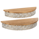 White/Gold Wall Shelf Set 2