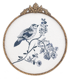 Gold Ornate Navy Birds