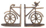Gold Bike & Bird Bookend