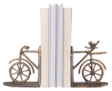 Gold Bike & Bird Bookend