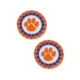 Clemson Disc Stud Earrings