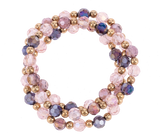 Dark Pink 3 Stretch Bracelet