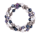 Dark Gray 3 Stretch Bracelet