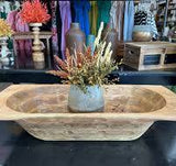 32.5" Wooden Dough Bowl