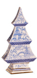 9" Med Blue Chinoiseries Tree