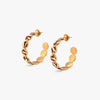 Brackish Tiger Hoop Earrings