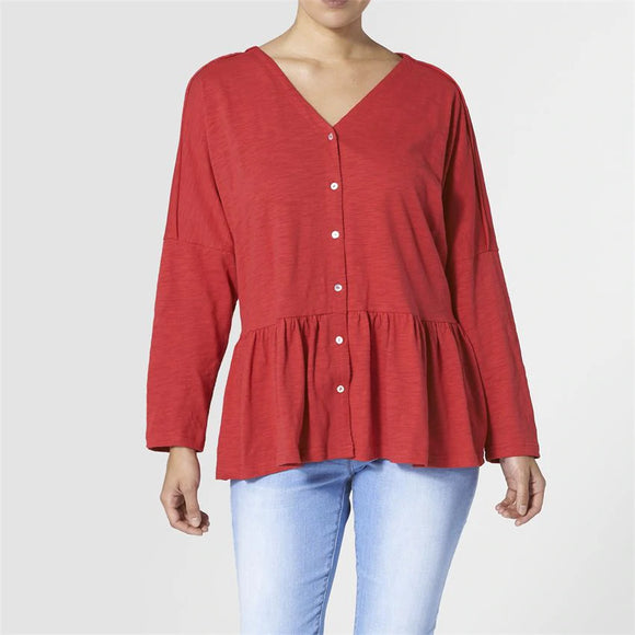 Red Bailey Oversized Top