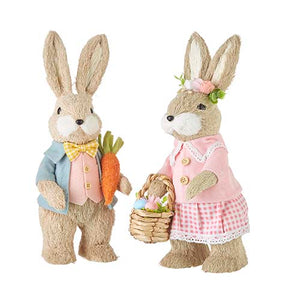 13" Bunny with Carrot and Basket