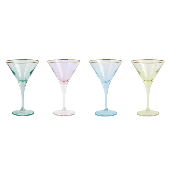 Assorted Rainbow Martini Glass