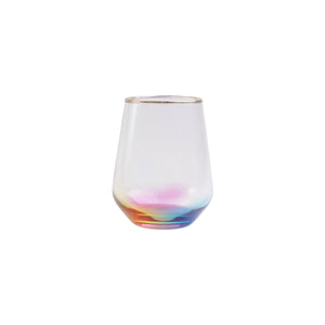 Rainbow Stemless Wine Glass